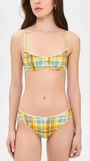 Solid & Striped The Daphne Bikini Top Multi Plaid | Thumbnail 5 Solid & Striped The Daphne Bikini Top Multi Plaid | Thumbnail 5