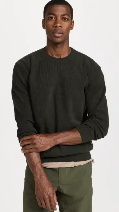 NN07 Danny Lightweight Sweater Dark Army | Thumbnail 2