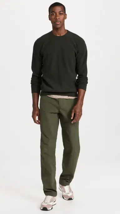NN07 Danny Lightweight Sweater Dark Army | Thumbnail 5