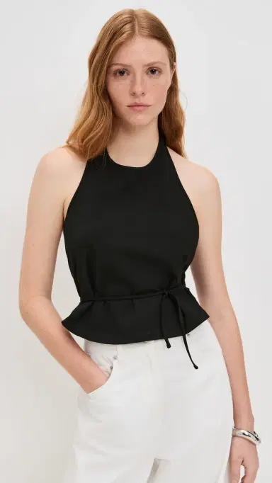 St. Agni Soft Jersey Halter Top Jet Black | Thumbnail 5 St. Agni Soft Jersey Halter Top Jet Black | Thumbnail 5