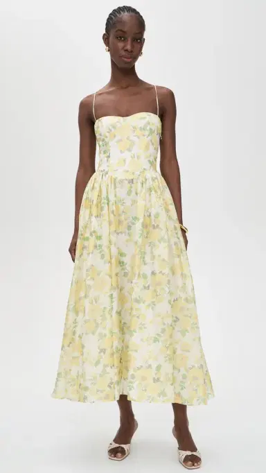 Bardot Estie Printed Maxi Dress Yellow Floral 6 | Thumbnail 2