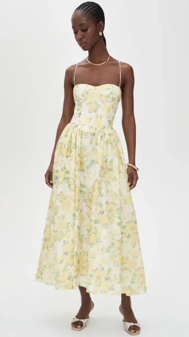 Bardot Estie Printed Maxi Dress Yellow Floral 6 | Thumbnail 5