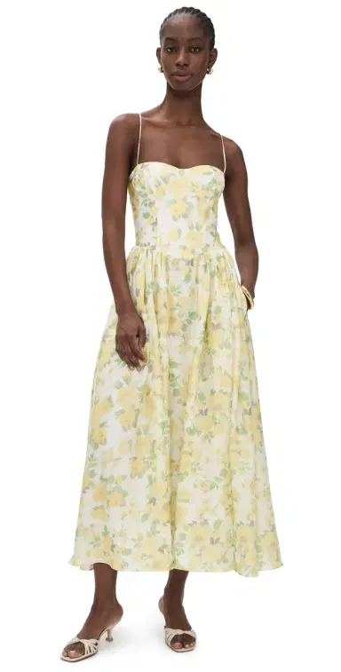 Bardot Estie Printed Maxi Dress Yellow Floral 6 | Thumbnail 1