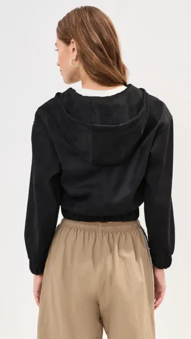 LE BOP Mabel Faux Suede Hoodie Black | Thumbnail 3 LE BOP Mabel Faux Suede Hoodie Black | Thumbnail 3
