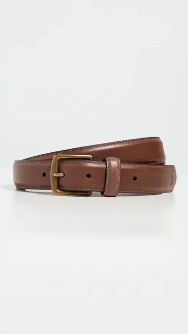 Polo Ralph Lauren Full-Grain Etched Leather Dress Belt Brown 38 | Thumbnail 2
