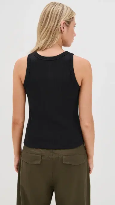 Jenni Kayne Cotton Rib Tank Black | Thumbnail 3 Jenni Kayne Cotton Rib Tank Black | Thumbnail 3
