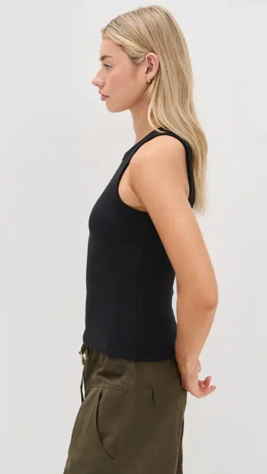 Jenni Kayne Cotton Rib Tank Black | Thumbnail 4 Jenni Kayne Cotton Rib Tank Black | Thumbnail 4