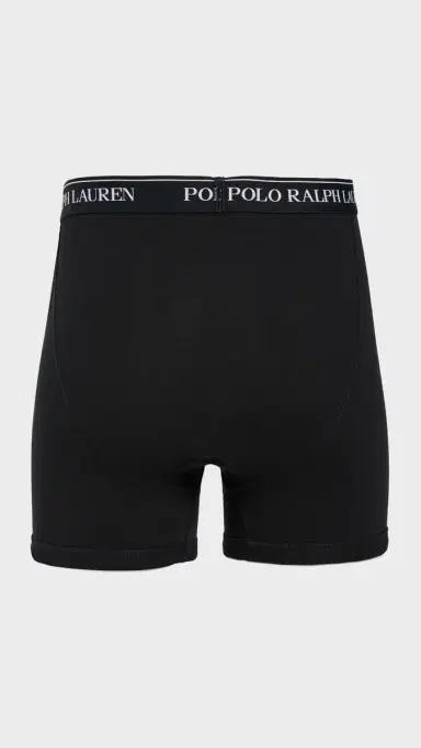 Polo Ralph Lauren Underwear Classic Fit Cotton Boxer Briefs 3 Pack Polo Black M | Thumbnail 4