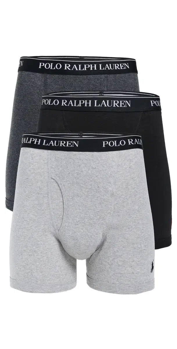 Polo Ralph Lauren Underwear Classic Fit Cotton Boxer Briefs 3 Pack Andover/Madison/Polo Black