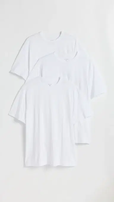OFFICINE GÉNÉRALE 3 Crew Neck Tee Pack Optical White M | Thumbnail 2