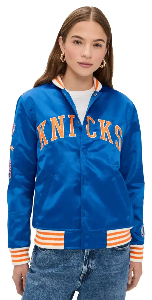 New York or Nowhere Knicks Downtown Varsity Jacket Royal Blue