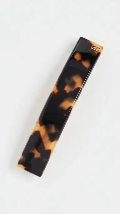 Alexandre de Paris Thin Hair Clip Tokyo Tortoise One Size | Thumbnail 2