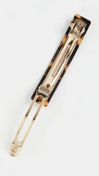 Alexandre de Paris Thin Hair Clip Tokyo Tortoise One Size | Thumbnail 4