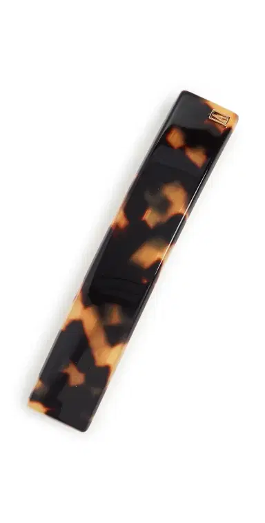 Alexandre de Paris Thin Hair Clip Tokyo Tortoise One Size | Thumbnail 1