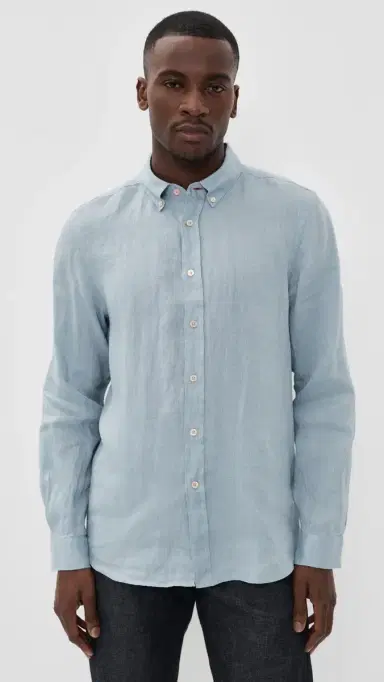 PS Paul Smith Regular Fit inen Shirt Blue | Thumbnail 2 PS Paul Smith Regular Fit inen Shirt Blue | Thumbnail 2