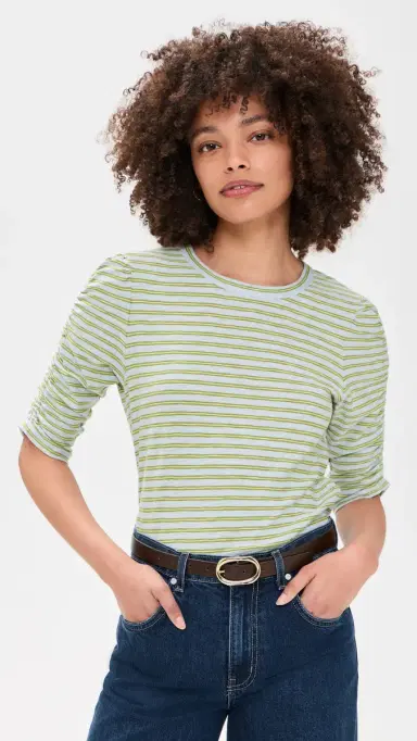 Veronica Beard Jean Waldorf Tee Banded Stripe | Thumbnail 2 Veronica Beard Jean Waldorf Tee Banded Stripe | Thumbnail 2