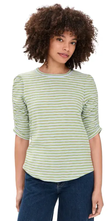 Veronica Beard Jean Waldorf Tee Banded Stripe | Thumbnail 1 Veronica Beard Jean Waldorf Tee Banded Stripe | Thumbnail 1