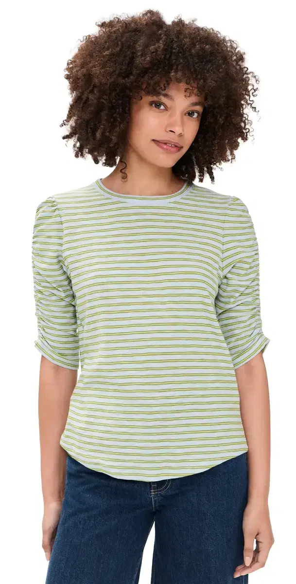 Veronica Beard Jean Waldorf Tee Banded tripe