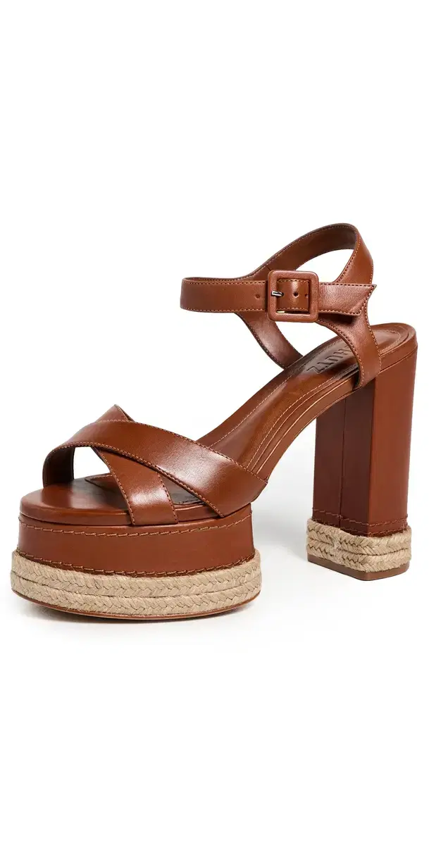Hilda Rope High Sandals Cognac