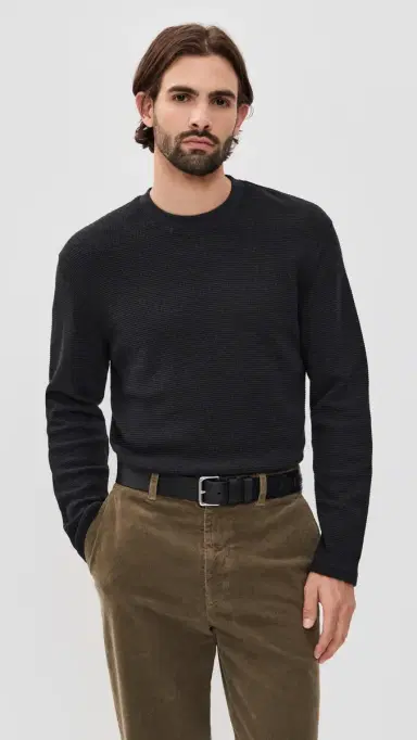 Rhythm Classic Waffle Knit Tee Black L | Thumbnail 2