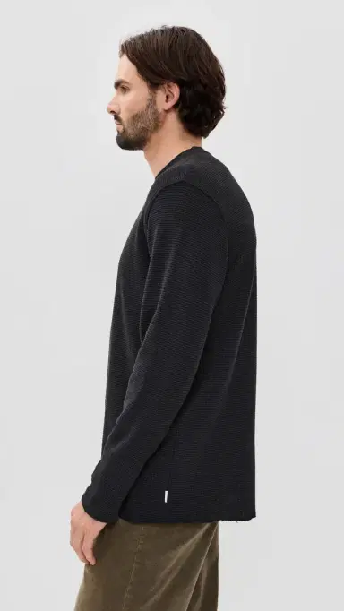 Rhythm Classic Waffle Knit Tee Black L | Thumbnail 4
