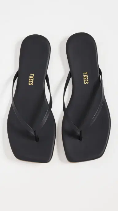 TKEES Square Toe Lily Flip Flops Black 8 | Thumbnail 2 TKEES Square Toe Lily Flip Flops Black 8 | Thumbnail 2