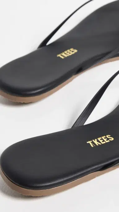 TKEES Square Toe Lily Flip Flops Black 8 | Thumbnail 4 TKEES Square Toe Lily Flip Flops Black 8 | Thumbnail 4