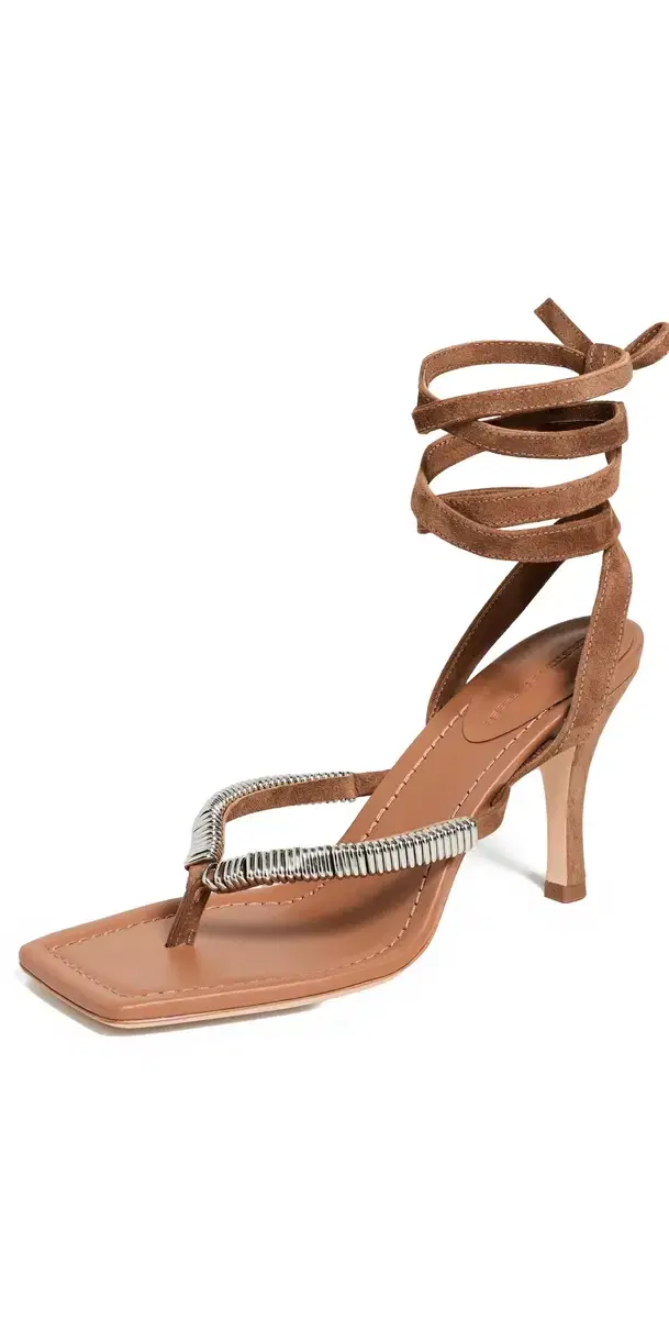 Christopher Esber Frida Flip Flop Pierced Heels Russet