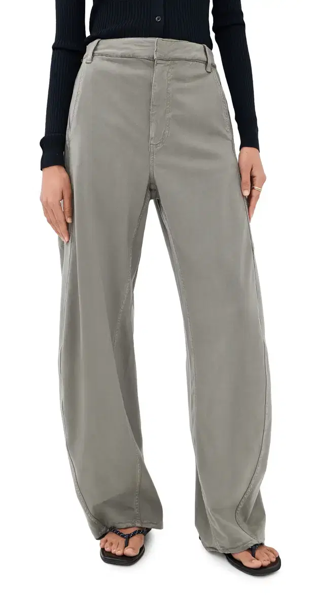 Dyed Stretch Twill Sid Pants Pewter