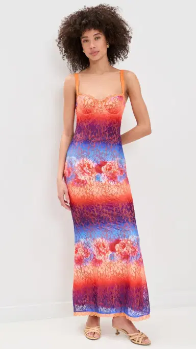 Runaway The Label Serina Lace Maxi Dress Nadia Pink Ombre | Thumbnail 2 Runaway The Label Serina Lace Maxi Dress Nadia Pink Ombre | Thumbnail 2
