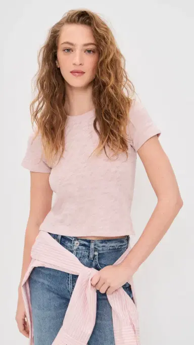 ATM Anthony Thomas Melillo Classic Baby Tee Faded Rose M | Thumbnail 2