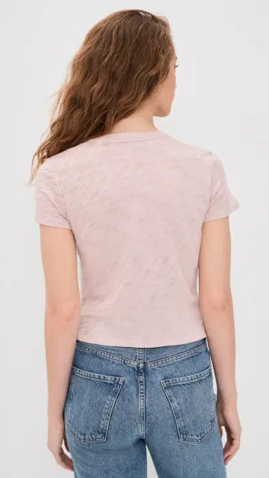ATM Anthony Thomas Melillo Classic Baby Tee Faded Rose M | Thumbnail 3