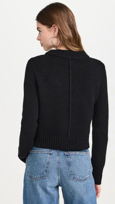 La Ligne Solid Mini Marin Sweater Black | Thumbnail 3