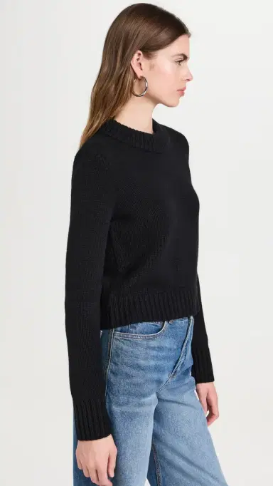 La Ligne Solid Mini Marin Sweater Black | Thumbnail 4