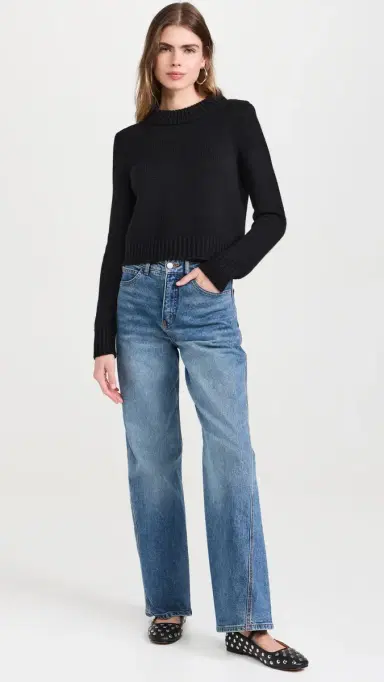 La Ligne Solid Mini Marin Sweater Black | Thumbnail 5