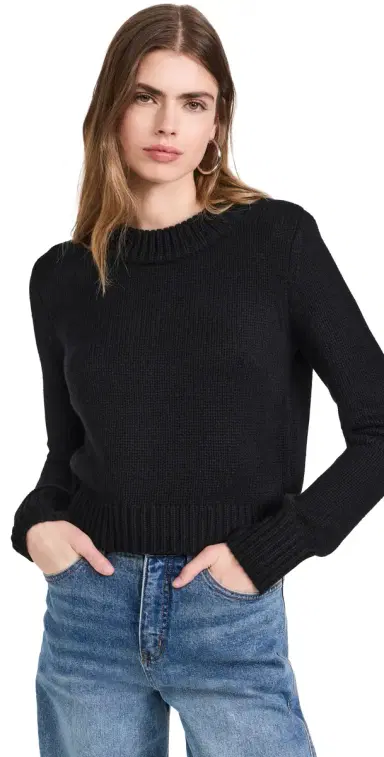 La Ligne Solid Mini Marin Sweater Black | Thumbnail 1