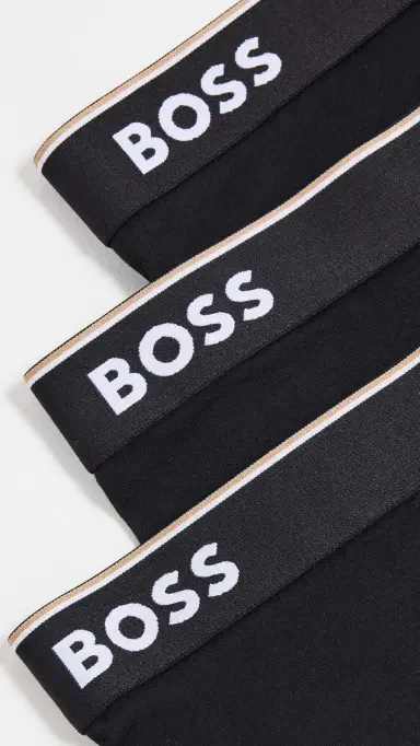 BOSS Stretch Cotton Boxer Briefs 3 Pack Black | Thumbnail 5