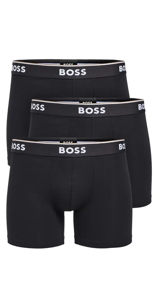 tretch Cotton Boxer Briefs 3 Pack Black