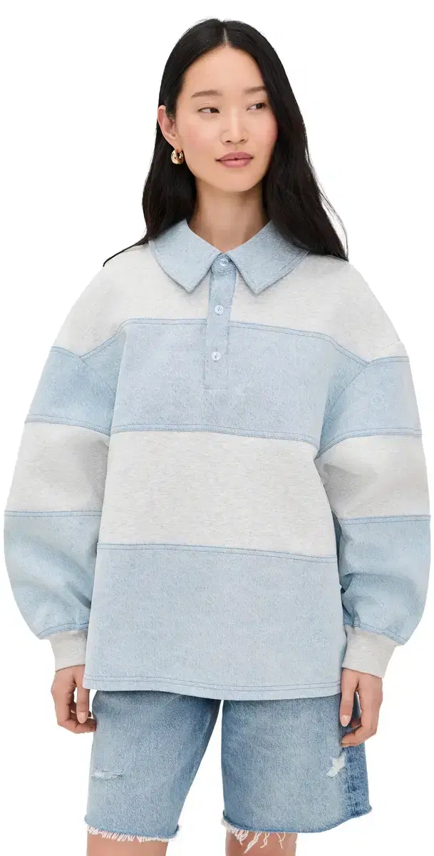Cher ixed edia Pullover Light Grey/Coastline