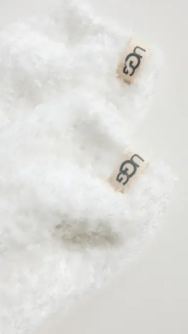 UGG Leda Cozy Socks White One Size | Thumbnail 3