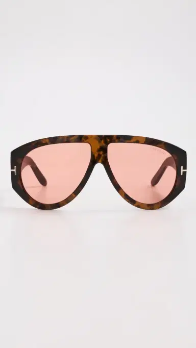 Tom Ford Bronson Sunglasses Shiny Dark Havana One Size | Thumbnail 2