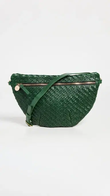 Clare V. Clare V. Grande Fanny Evergreen Woven Zig Zag One Size | Thumbnail 2 Clare V. Clare V. Grande Fanny Evergreen Woven Zig Zag One Size | Thumbnail 2