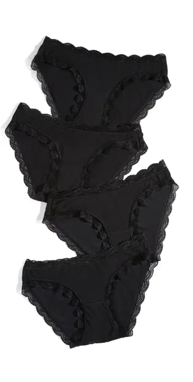Stripe & Stare Bikini Briefs 4 Pack Black/Black/Black/Black M | Thumbnail 1 Stripe & Stare Bikini Briefs 4 Pack Black/Black/Black/Black M | Thumbnail 1