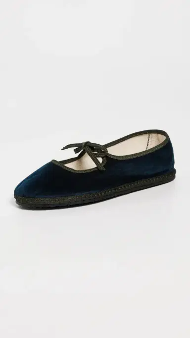 Vibi Venezia Brigitte Velvet Mary Jane Flats Zattere 38 | Thumbnail 2