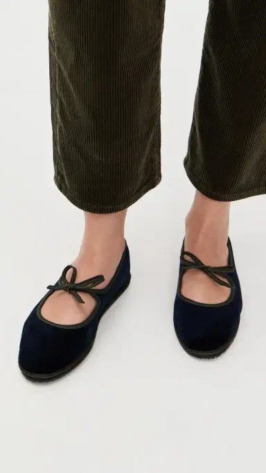 Vibi Venezia Brigitte Velvet Mary Jane Flats Zattere 38 | Thumbnail 3