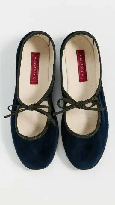 Vibi Venezia Brigitte Velvet Mary Jane Flats Zattere 38 | Thumbnail 5