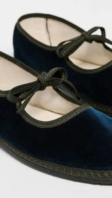 Vibi Venezia Brigitte Velvet Mary Jane Flats Zattere 38 | Thumbnail 6