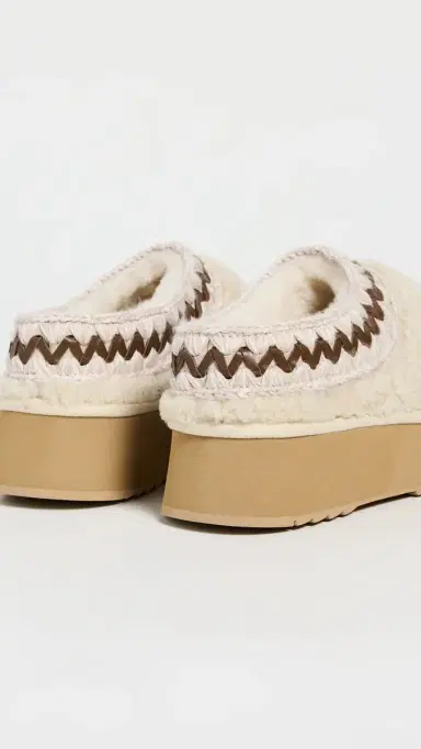 MOU Curly Platform Clogs Vanilla 37 | Thumbnail 4