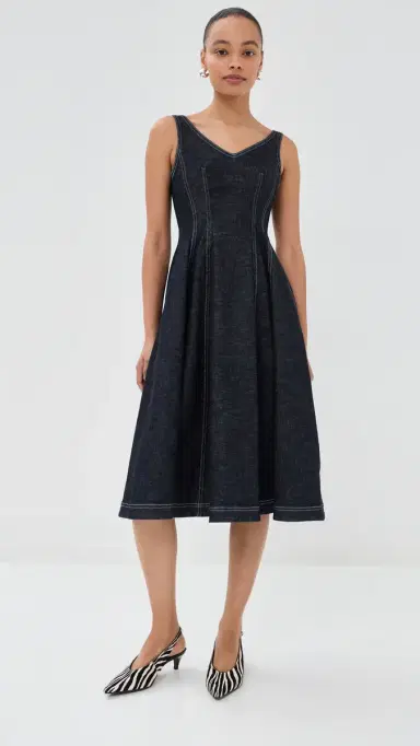 Marni Midi Dress Blue/Black | Thumbnail 2 Marni Midi Dress Blue/Black | Thumbnail 2