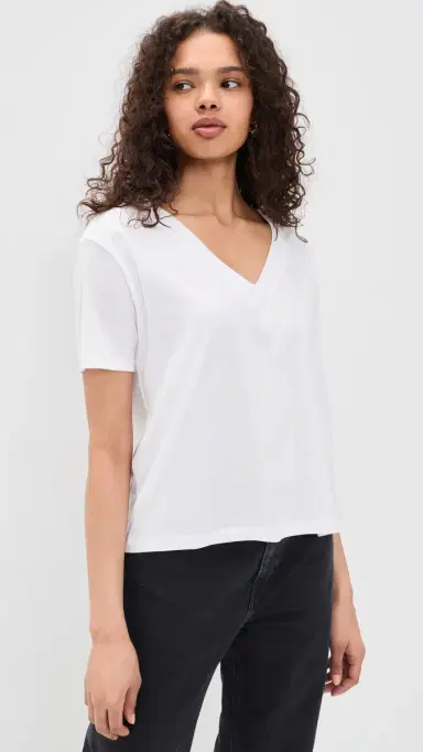 Splendid Kacey V Neck Tee White | Thumbnail 2